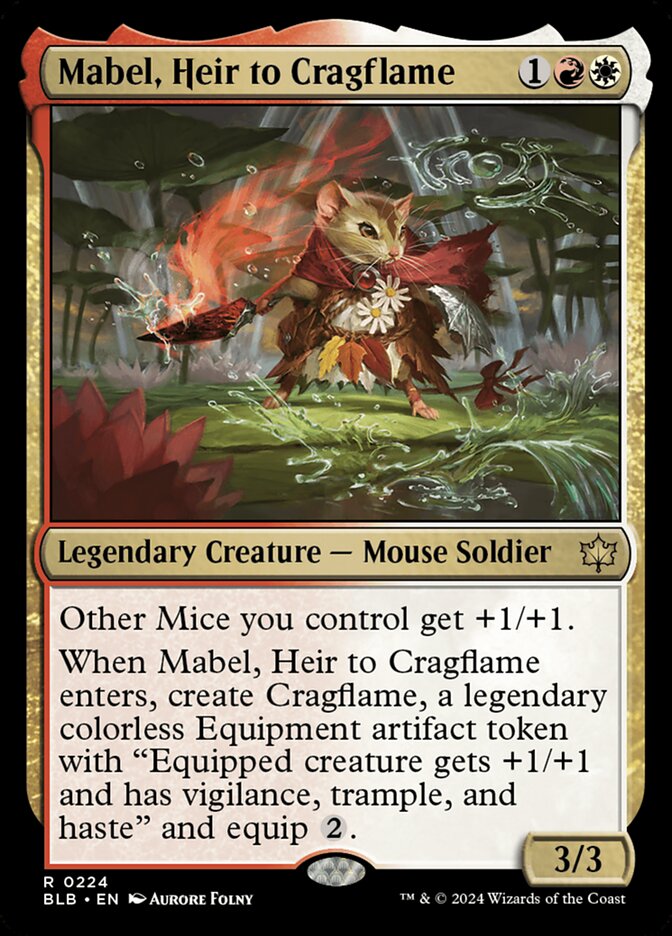 Mabel, Heir to Cragflame 224 (Bloomburrow)  | Good Games Cannington