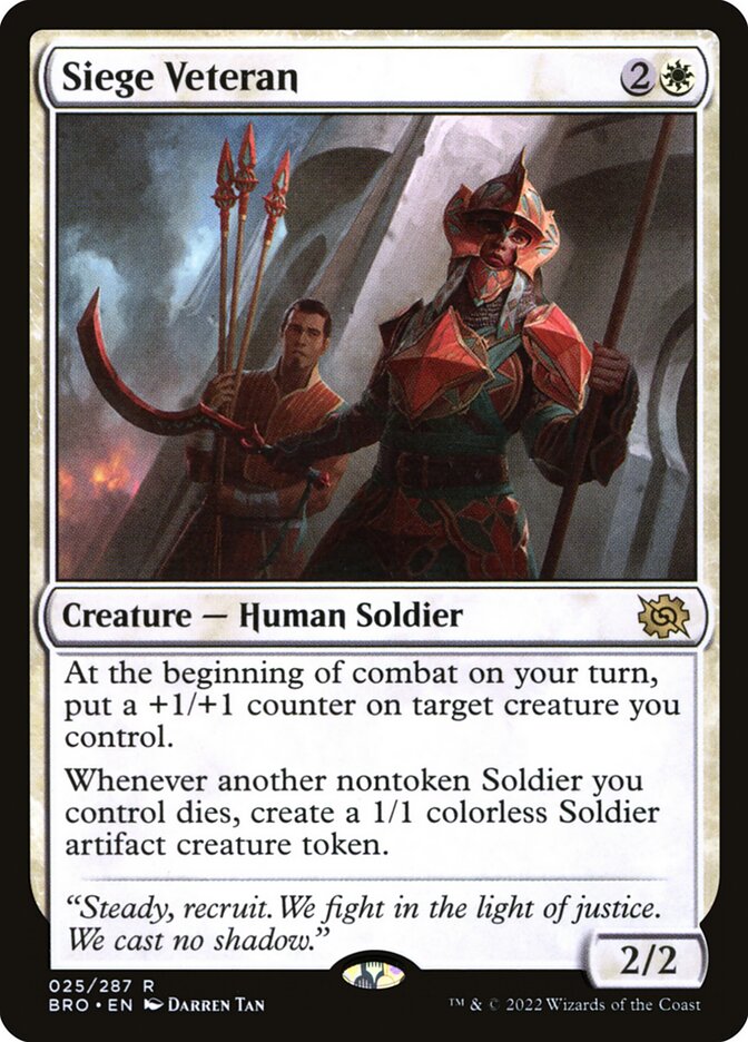 Siege Veteran 25 (The Brothers' War)  - Foil | Good Games Cannington