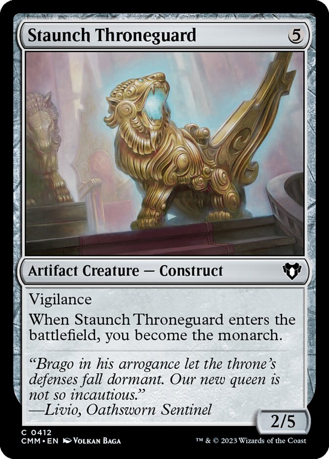 Staunch Throneguard 412 (Commander Masters)  | Good Games Cannington