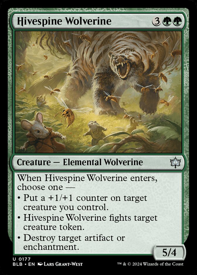 Hivespine Wolverine 177 (Bloomburrow)  | Good Games Cannington