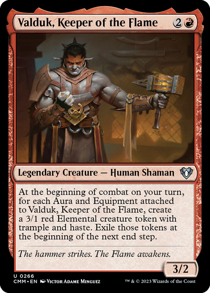 Valduk, Keeper of the Flame 266 (Commander Masters)  - Foil | Good Games Cannington