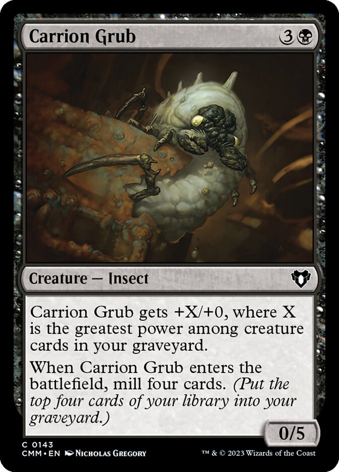 Carrion Grub 143 (Commander Masters)  - Foil | Good Games Cannington