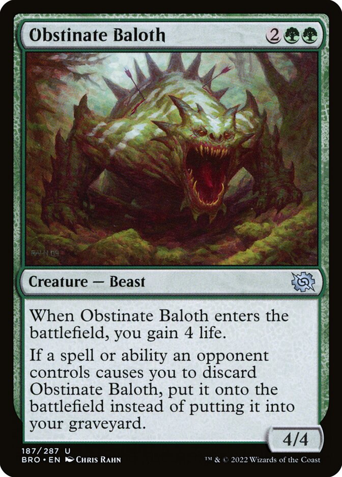 Obstinate Baloth 187 (The Brothers' War)  | Good Games Cannington