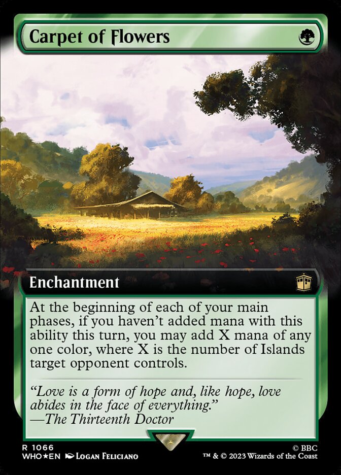 Carpet of Flowers 1066/331 (Universes Beyond: Doctor Who)  - Extended Art Surge Foil | Good Games Cannington