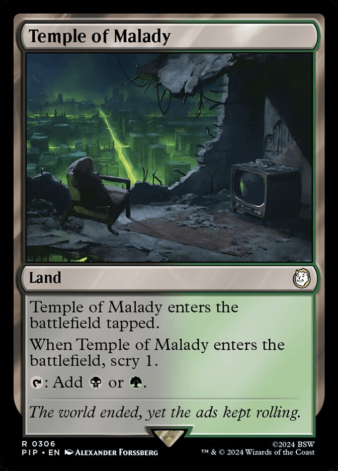 Temple of Malady 306/326 (Universes Beyond: Fallout)  | Good Games Cannington