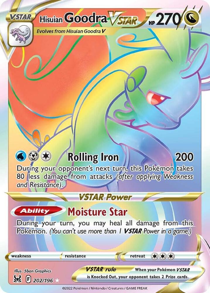 Hisuian Goodra VSTAR Secret 202/196 (SWSH11: Lost Origin)  - Holofoil | Good Games Cannington