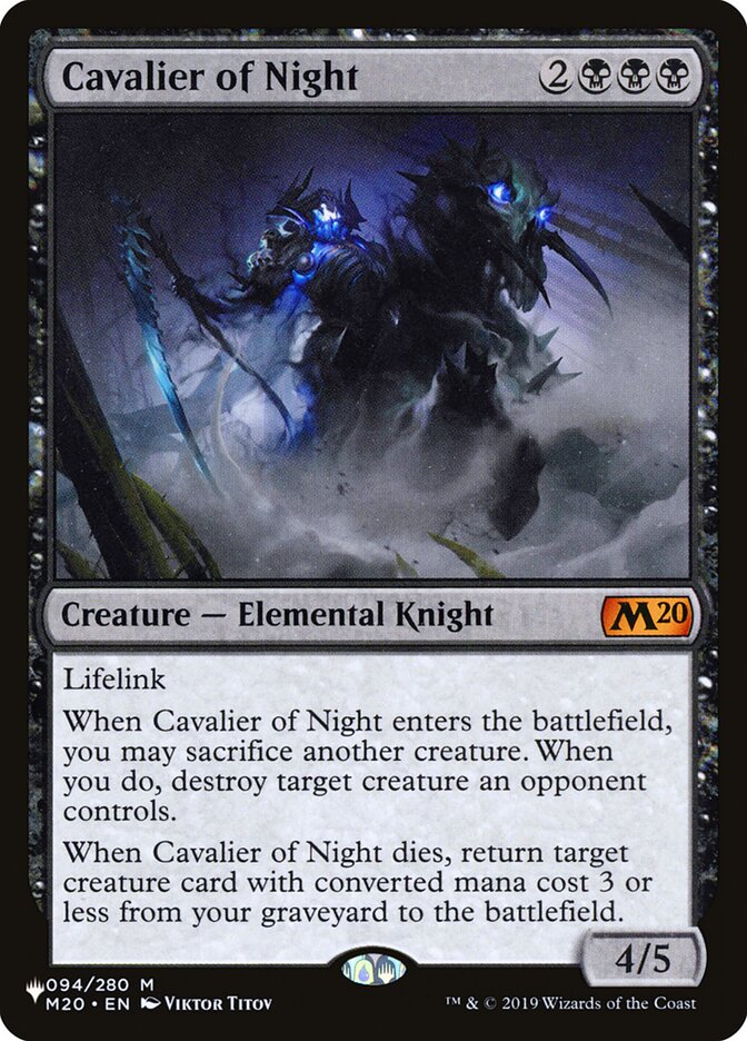 Cavalier of Night M20-94/5075 (The List Reprints)  | Good Games Cannington