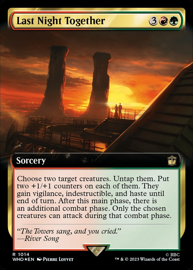Last Night Together 1014/331 (Universes Beyond: Doctor Who)  - Extended Art Surge Foil | Good Games Cannington