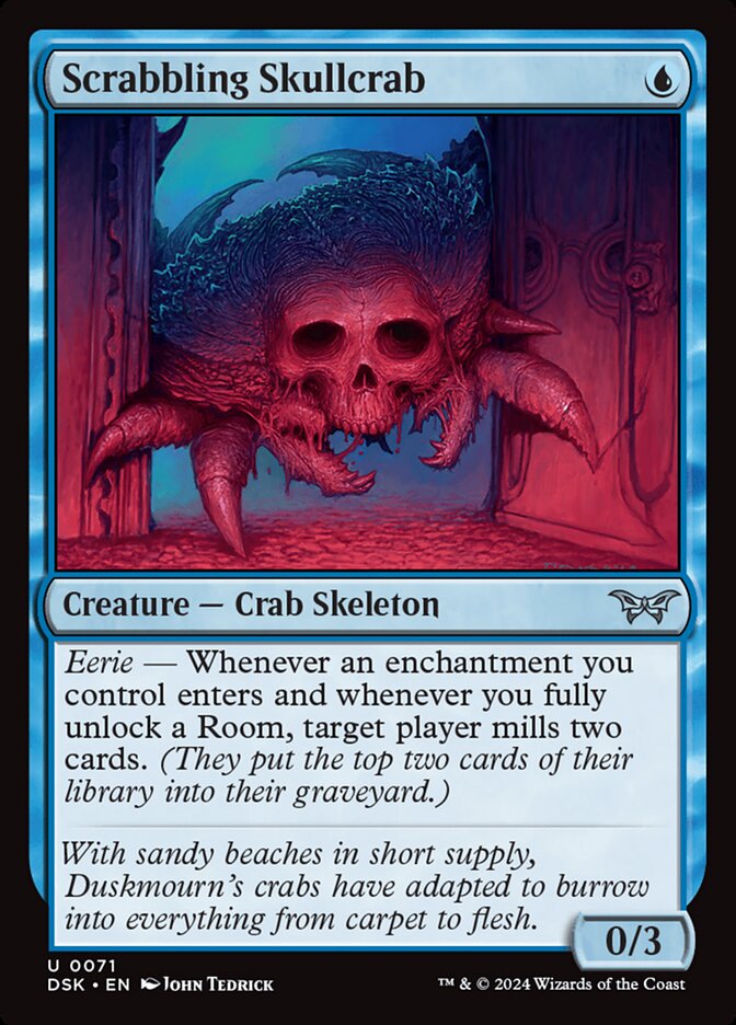 Scrabbling Skullcrab 71 (Duskmourn: House of Horror)  - Foil | Good Games Cannington