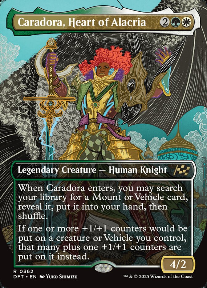 Caradora, Heart of Alacria 362/291 (Aetherdrift)  - Borderless Foil | Good Games Cannington
