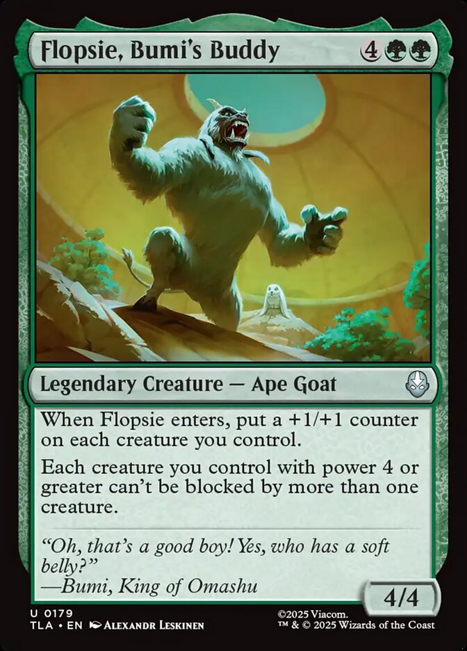 Flopsie, Bumi's Buddy 179/286 (Avatar: The Last Airbender)  - Foil | Good Games Cannington