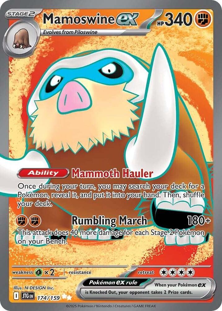 Mamoswine ex 174/159 174/159 (SV09: Journey Together)  - Holofoil | Good Games Cannington