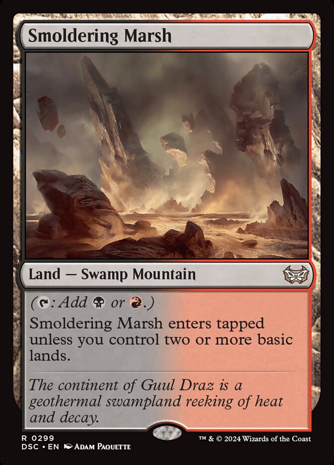 Smoldering Marsh 299/40 (Commander: Duskmourn: House of Horror)  | Good Games Cannington