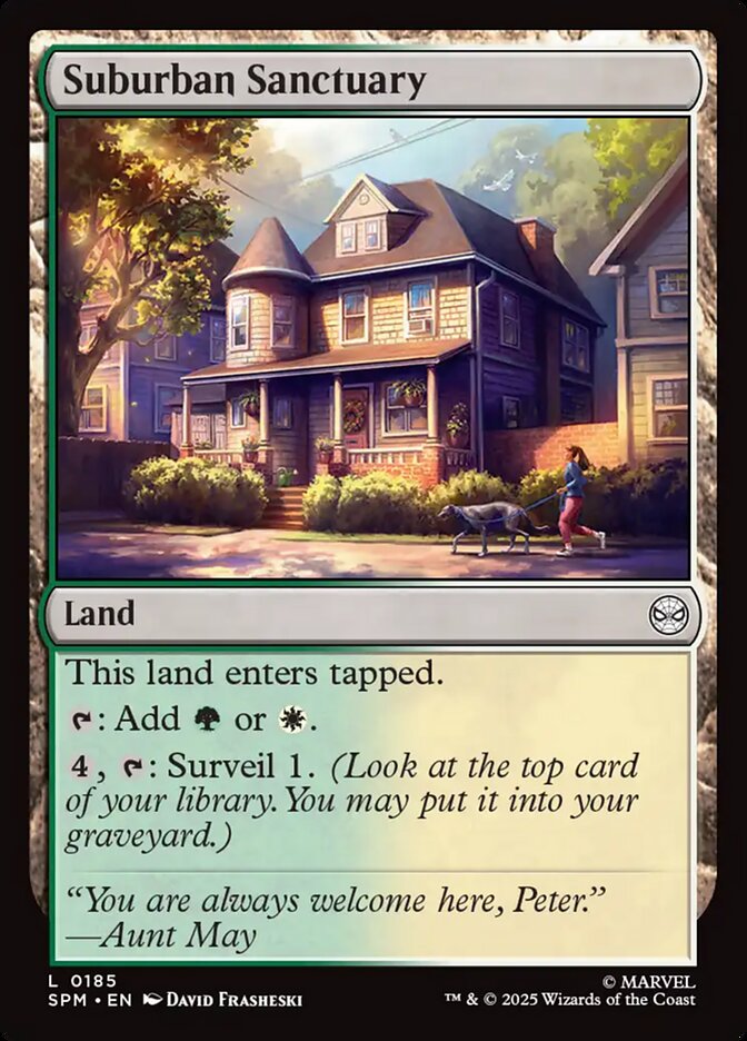 Suburban Sanctuary 185 (Marvel's Spider-Man)  - Foil | Good Games Cannington