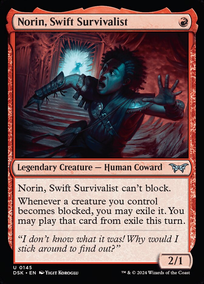 Norin, Swift Survivalist 145 (Duskmourn: House of Horror)  - Foil | Good Games Cannington