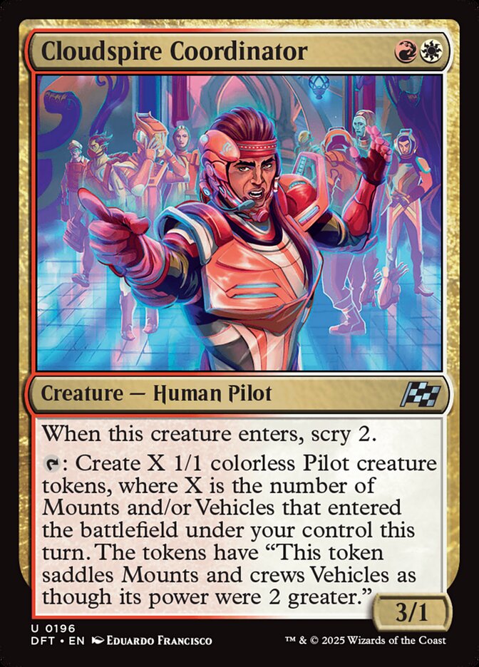 Cloudspire Coordinator 196 (Aetherdrift)  - Foil | Good Games Cannington