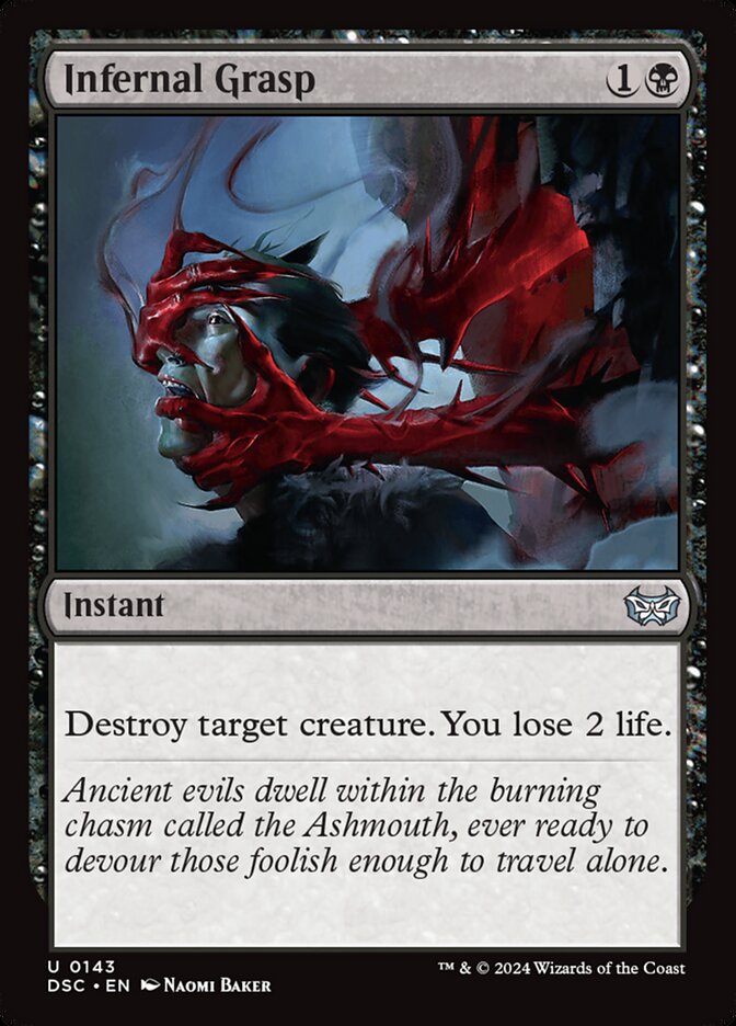 Infernal Grasp 143/40 (Commander: Duskmourn: House of Horror)  | Good Games Cannington