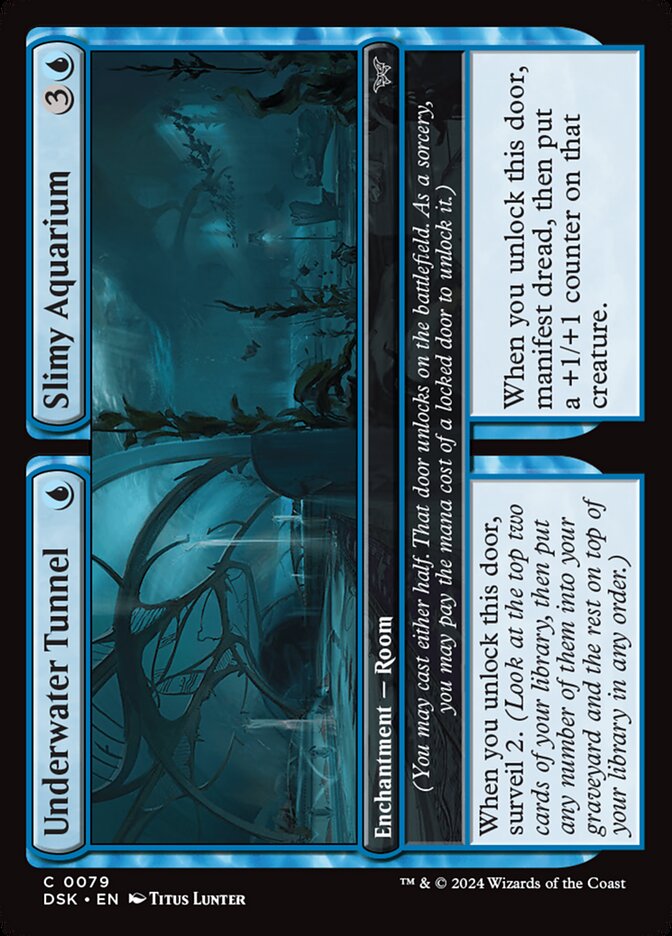 Underwater Tunnel // Slimy Aquarium 79 (Duskmourn: House of Horror)  - Foil | Good Games Cannington