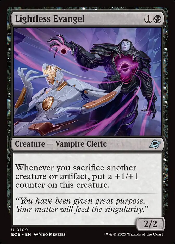 Lightless Evangel 109 (Edge of Eternities)  - Foil | Good Games Cannington