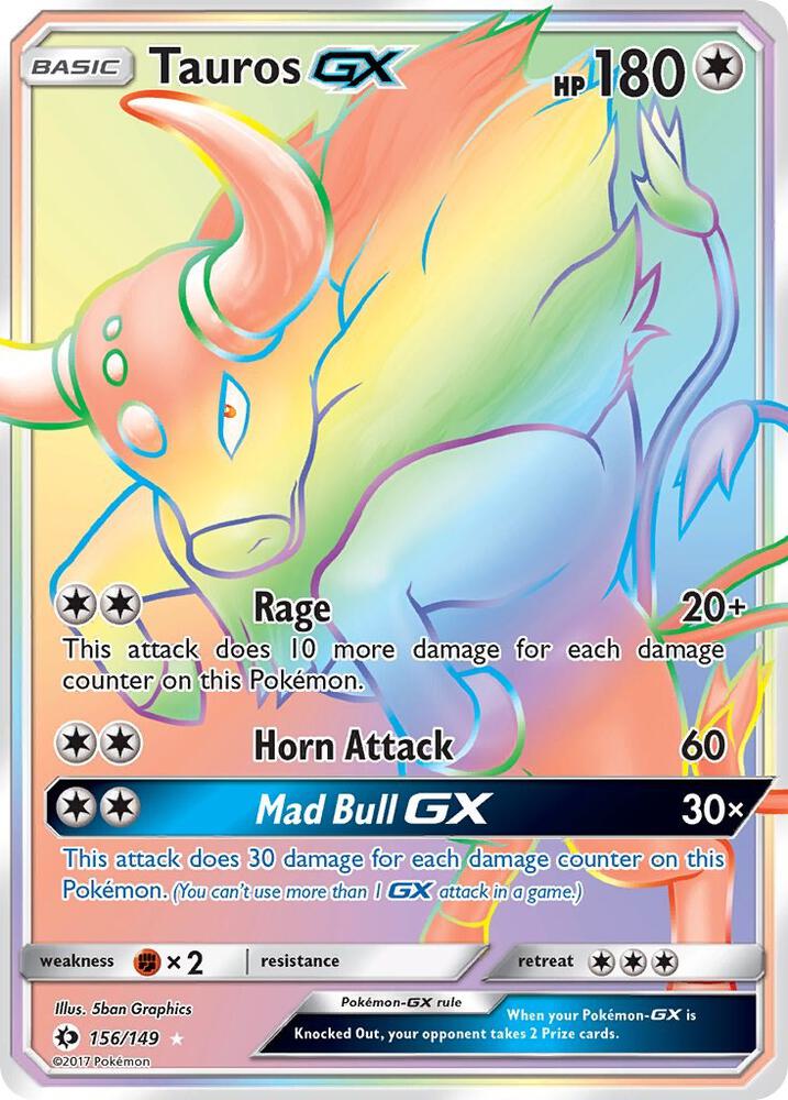 Tauros GX Secret (SM Base Set)  - Holofoil | Good Games Cannington