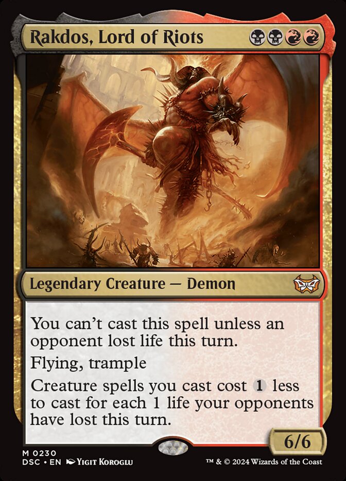 Rakdos, Lord of Riots 230 (Commander: Duskmourn: House of Horror)  | Good Games Cannington