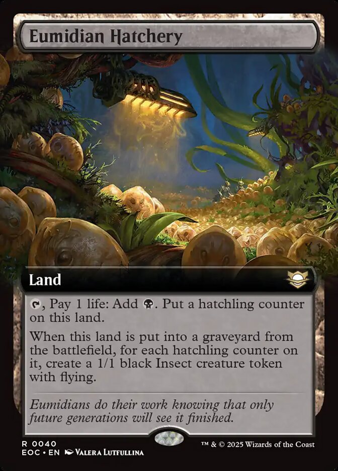 Eumidian Hatchery 40 (Commander: Edge of Eternities)  - Extended Art | Good Games Cannington