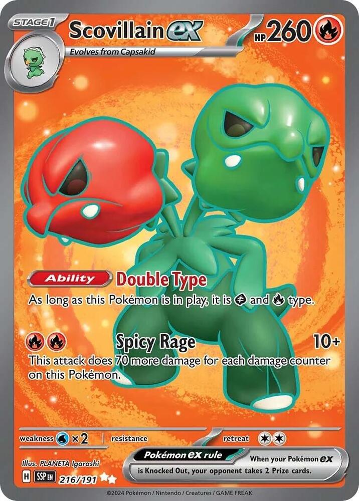 Scovillain ex 216/191 (SV08: Surging Sparks)  - Holofoil | Good Games Cannington