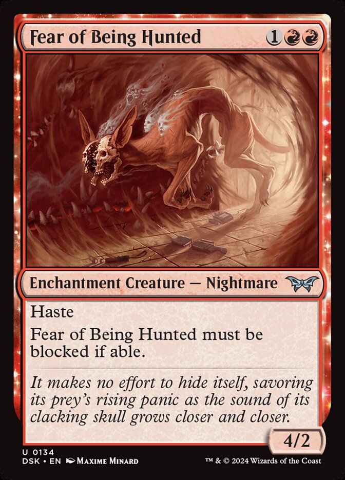 Fear of Being Hunted 134 (Duskmourn: House of Horror)  - Foil | Good Games Cannington