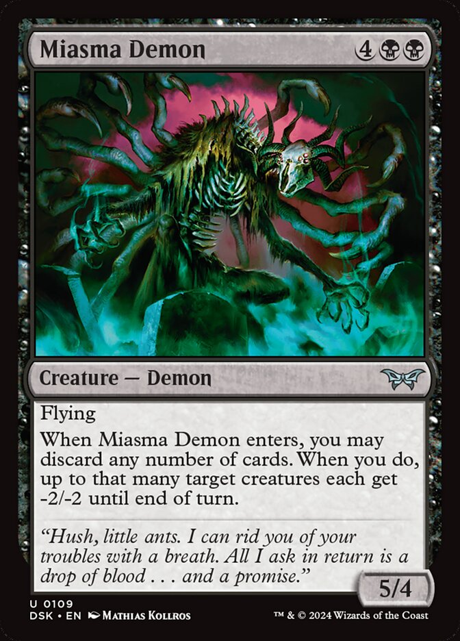 Miasma Demon 109 (Duskmourn: House of Horror)  - Foil | Good Games Cannington