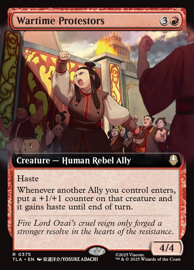 Wartime Protestors 375 (Avatar: The Last Airbender)  - Foil | Good Games Cannington