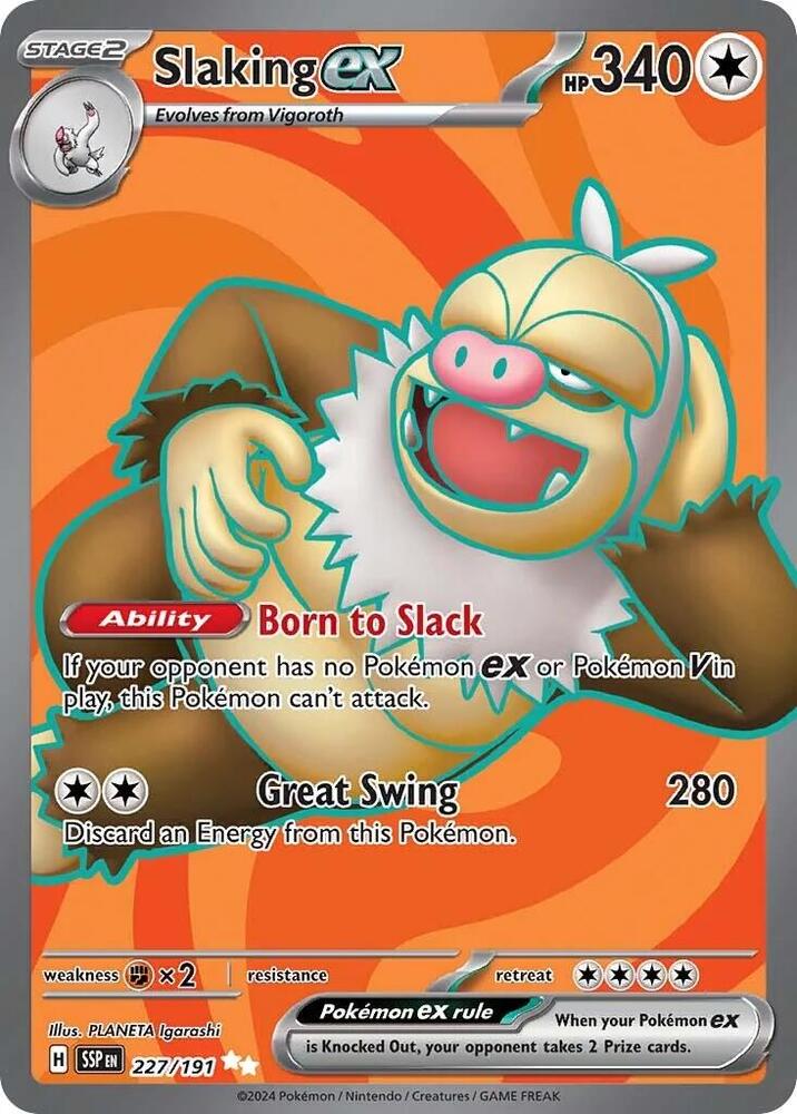 Slaking ex 227/191 (SV08: Surging Sparks)  - Holofoil | Good Games Cannington