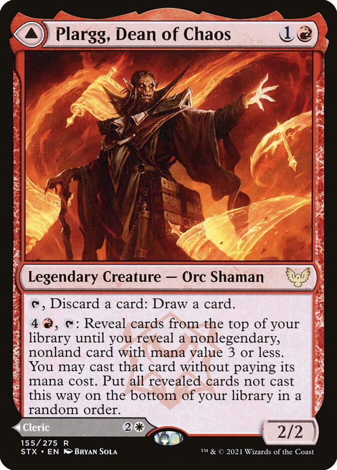 Plargg, Dean of Chaos // Augusta, Dean of Order 155 (Strixhaven: School of Mages)  - Foil | Good Games Cannington