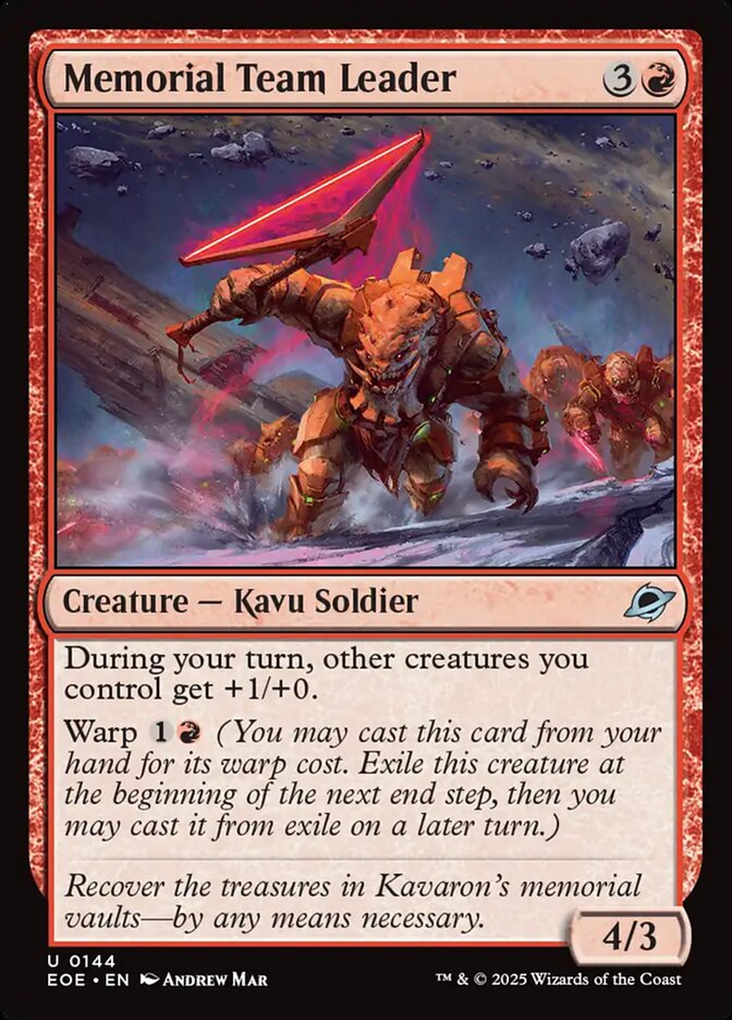 Memorial Team Leader 144 (Edge of Eternities)  - Foil | Good Games Cannington