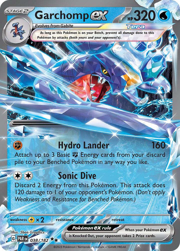 Garchomp ex 038/182 (SV04: Paradox Rift)  - Holofoil | Good Games Cannington