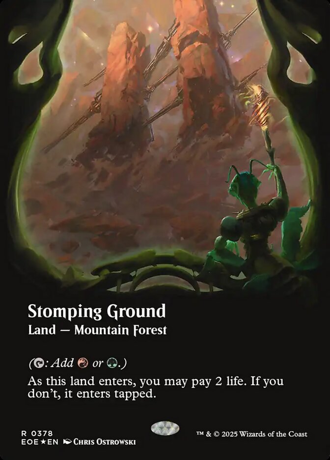 Stomping Ground Borderless Galaxy Foil 378 (Edge of Eternities)  - Borderless Galaxy Foil | Good Games Cannington