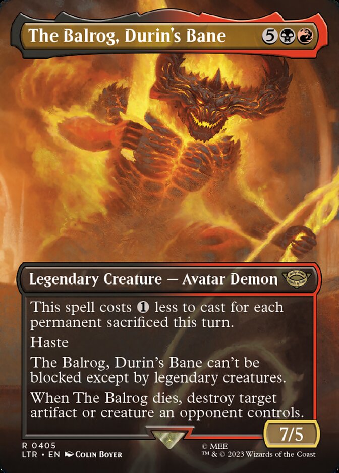The Balrog, Durin's Bane 405 (Universes Beyond: The Lord of the Rings: Tales of Middle-earth)  - Borderless | Good Games Cannington