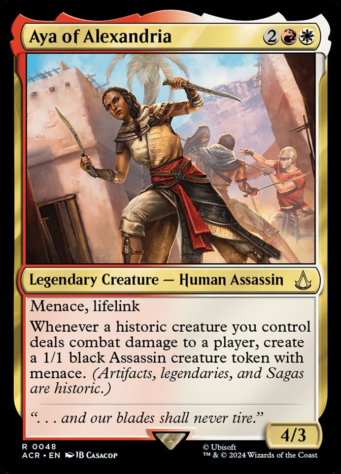 Aya of Alexandria 48/110 (Universes Beyond: Assassin's Creed)  - Foil | Good Games Cannington