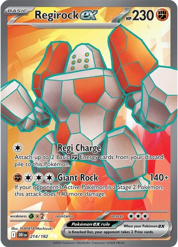 Regirock ex 214/182 (SV10: Destined Rivals)  - Holofoil | Good Games Cannington