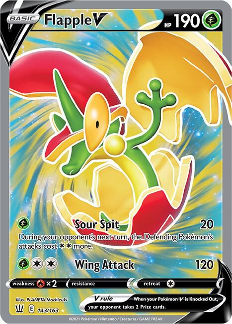 Flapple V Full Art (SWSH05: Battle Styles)  - Holofoil | Good Games Cannington