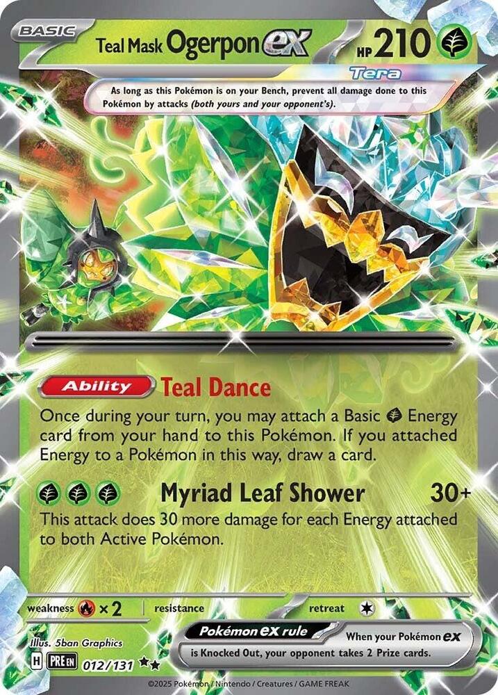 Teal Mask Ogerpon ex  012/131 (SV: Prismatic Evolutions)  - Holofoil | Good Games Cannington