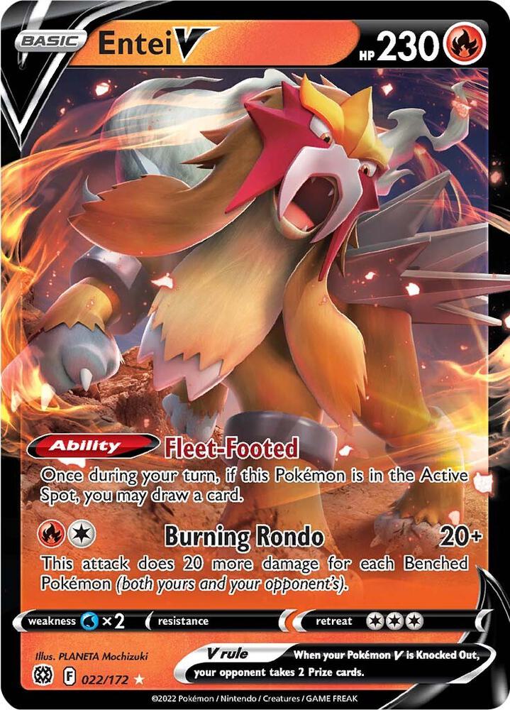 Entei V (SWSH09: Brilliant Stars)  - Holofoil | Good Games Cannington