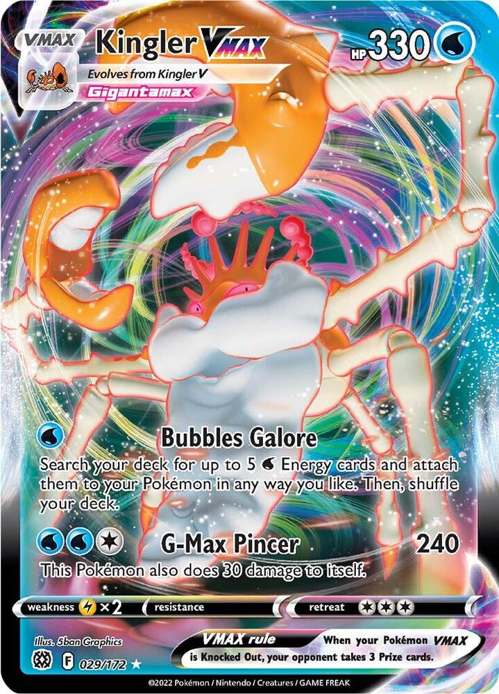 Kingler VMAX 029/172 (SWSH09: Brilliant Stars)  - Holofoil | Good Games Cannington