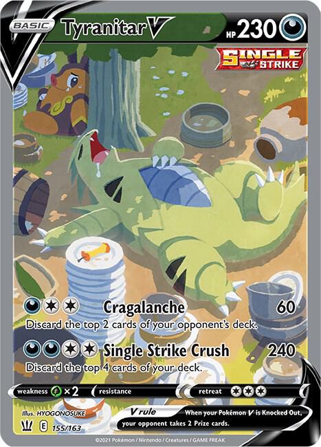 Tyranitar V Alternate Full Art (SWSH05: Battle Styles)  - Holofoil | Good Games Cannington