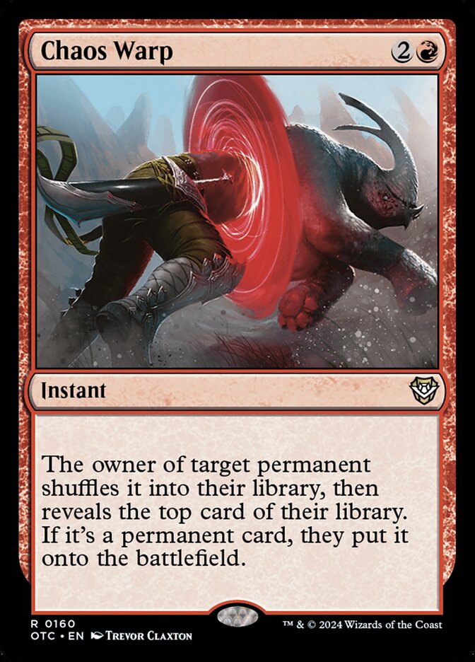 Chaos Warp 160/342 (Commander: Outlaws of Thunder Junction)  | Good Games Cannington