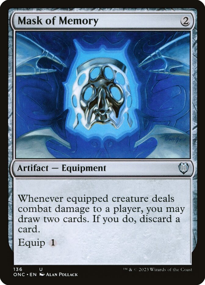 Mask of Memory 136/28 (Commander: Phyrexia: All Will Be One)  | Good Games Cannington