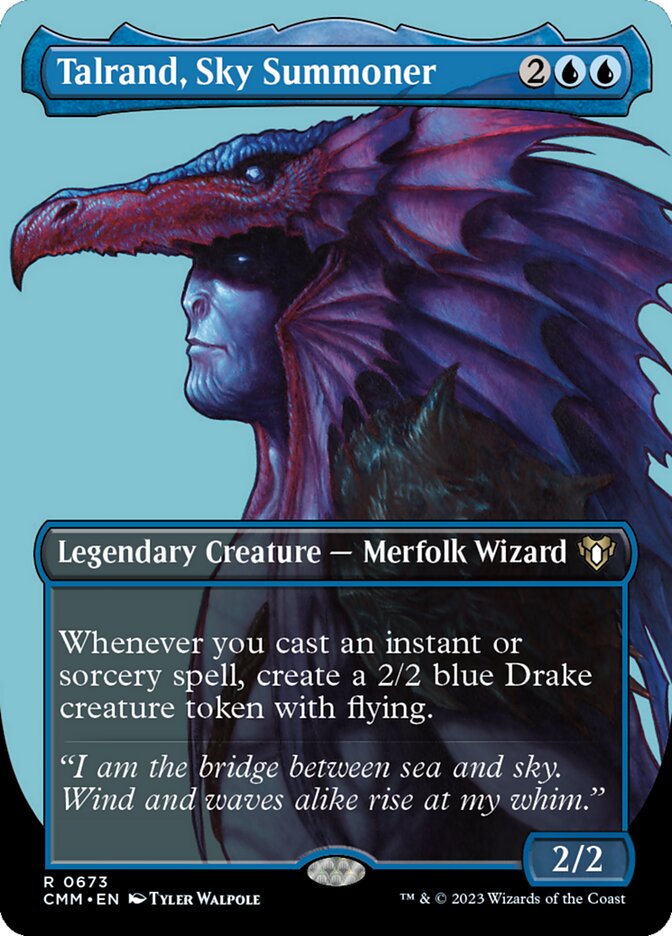 Talrand, Sky Summoner 673/451 (Commander Masters)  - Borderless Foil | Good Games Cannington