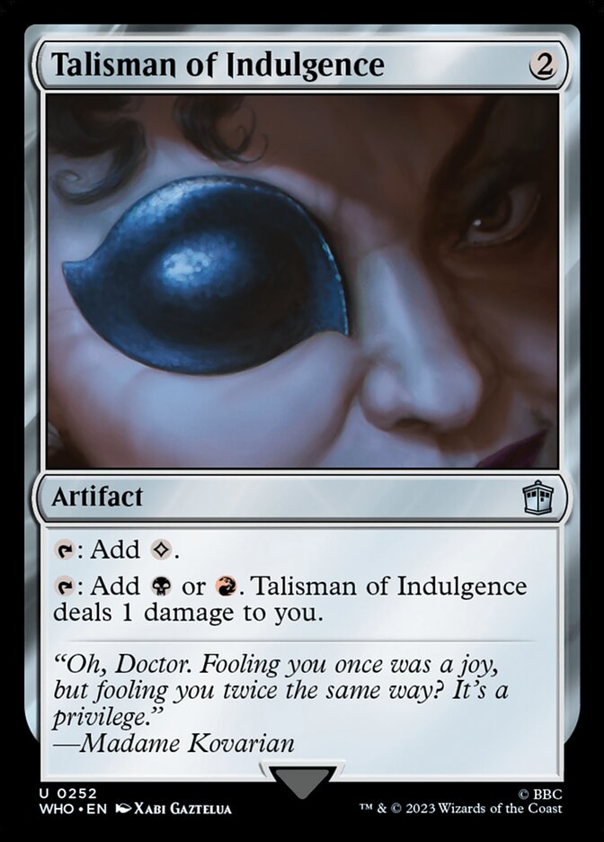 Talisman of Indulgence 252 (Universes Beyond: Doctor Who)  | Good Games Cannington