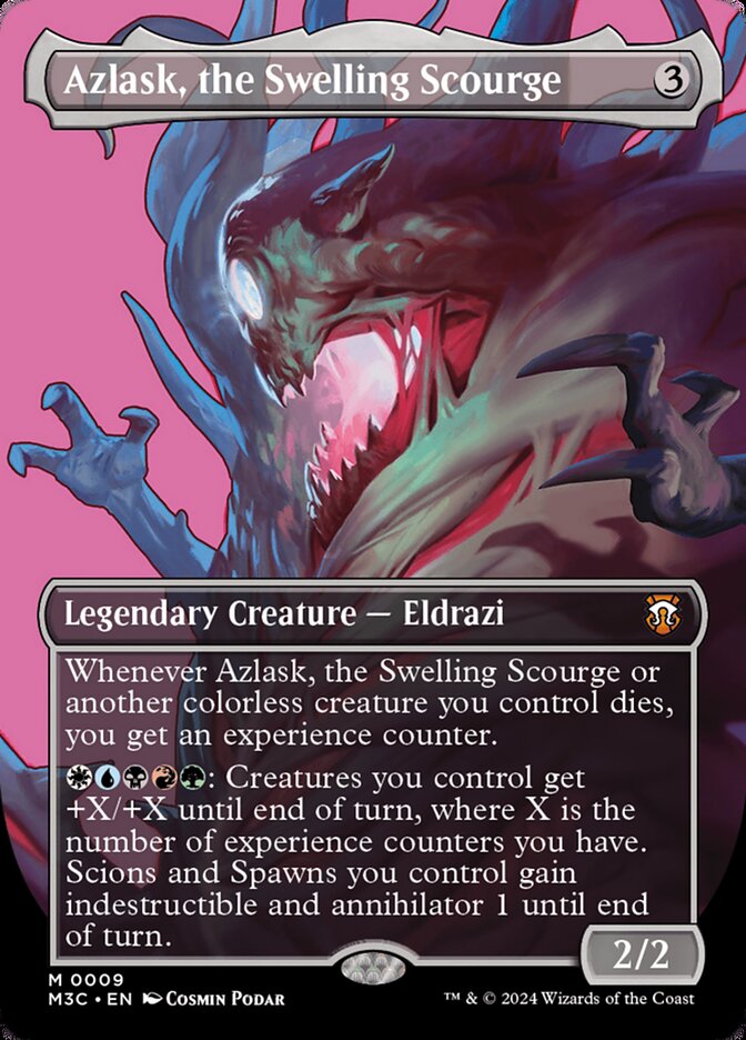 Azlask, the Swelling Scourge 9/411 (Commander: Modern Horizons 3)  - Borderless Foil | Good Games Cannington