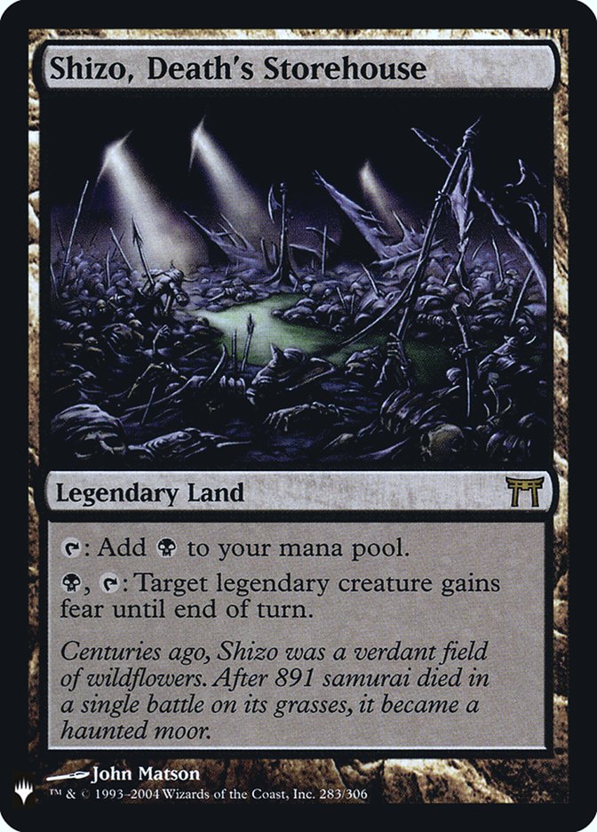 Shizo, Death's Storehouse CHK-283/5075 (The List Reprints)  - Foil | Good Games Cannington