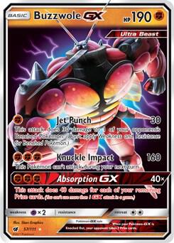 Buzzwole GX 57/111 (SM - Crimson Invasion)  - Holofoil | Good Games Cannington